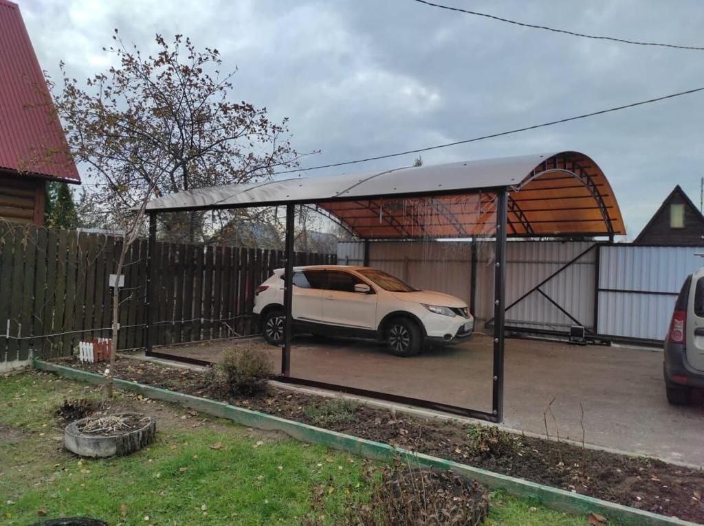 Прозрачные шторы ПВХ для навеса под автомобиль в посёлке Уразово